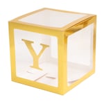 4PCS Transparent Balloon Box With Letters Balloon Gift Decoration Box Zzs