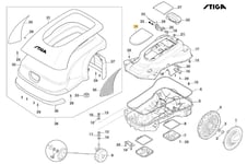 Couverture - A10000 ORIGINALE STIGA A10000 RTK Robot Tondeuse 381110017/0