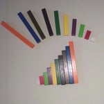 Cuisenaire type wooden rods  (NEW 74 rods for maths teaching/learning bar model)