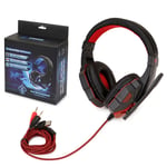 For Gaming Headset Gaming Headphones Adjustable Head Mounted Computer Ac New