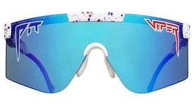 Paire de lunettes pit viper the merika polarized 2000s blanc bleu polarise