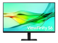 Samsung ViewFinity S6 S32D600UAU - S60UD Series - LED-skärm - USB - 32" - 2560 x 1440 QHD @ 100 Hz - IPS - 350 cd/m² - 1000:1 - HDR10 - 5 ms - HDMI,