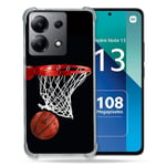 Cokitec Coque Renforcée Shatterproof pour Xiaomi Redmi Note 13 4G Sport Basket Panier