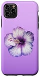 iPhone 11 Pro Max Aesthetic Hawaiian flower Purple Hibiscus Flowers Girl Case