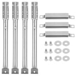 Grill Burners Stainless Steel Crossover Tubes Set Replacement Parts Fit for Charbroil