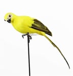 GaoF 35 Cm-25 Cm 1 Pcs Perroquet Créatif À La Main Mousse Plume Ara Pelouse Ornement Faux Animal Oiseau Jardin Prop Décoration 35X7 Cm Jaune