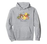 Disney Winnie The Pooh Piglet And Pooh Floral Butterfly Pullover Hoodie