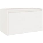 Bonnevie - Armoire murale Salon,Meuble bas de Rangement,Meuble tv Blanc 60x30x35 cm Bois de pin massif -72841