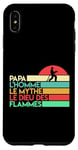 Coque pour iPhone XS Max Fete des peres humour caserne pompiers papa de garde feu