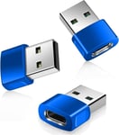 Adaptateur Usb Vers Usb C 3-Pack,Type C Femelle Usb A Mâle Convertir Chargeur Pour Iphone 16 15 14 13 12 Pro Max,Airpods 3,Apple Watch 7 8 9,Ipad 10 Air 4 5 Mini 6 7,Samsung Galaxy S24 S23 S22 A54 A5