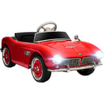 Homcom - Voiture électrique enfant rétro bmw 507 - v. max. 5 Km/h effets sonores, lumineux, télécommande - rouge - Rouge