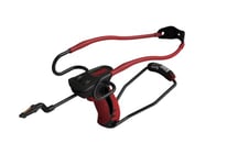 BARNETT King Rat Slingshots, Cobra Slingshot with Stabilizer & Brace, Includes Magnum Power Bands, Practice Ammo, & Brushed Leather Pouch,Red/Black