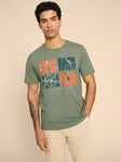 White Stuff Ride Tee, Green/Multi