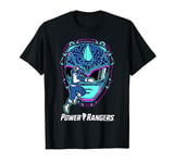 Power Rangers Blue Ranger Icon Fill Helmet Silhouette T-Shirt