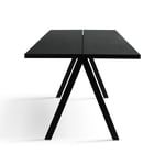 Friends & Founders - Saw Dining Table 2 Parts 200, Solid black Ash - Frame Black Stained Ash - Spisebord - Ida Linea Hildebrand - Svart - Tre