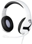 Mythics Casque Gaming Filaire Nemesis pour PS5 - Microphone 45° - Câble 1,5 m - Prise Jack 3,5 mm - Blanc et Noir