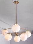 West Elm Sphere + Stem Chandelier Ceiling Light, White