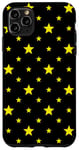 iPhone 11 Pro Max Yellow Black Stars Nighttime Starry Pop Art Night Pattern Case