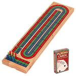 Cribbagebräde Bordspel Set Massivt Trä Festbräde Spelbräde Cribbage Kortbräde