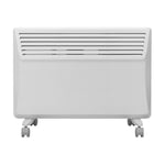 Devola Electric Panel Heater Low Energy Wall mounted Radiator 1500W, Eco Warm Energy Efficient Technology, Floor stand & wall mount, Adjustable Thermostat with Programmable Timer, Lot 20, DVS1500W