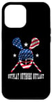 Coque pour iPhone 12 Pro Max Joueur de crosse Outplay Outlast American Lacrosse