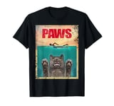 Vincent Hie Movie Parody Paws Shark Feline Jaws Cat Lovers T-Shirt