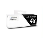 4x Cartridge Black for Canon Pixma MG-5753 TS-5052 MG-5752 TS-5053