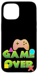 Coque pour iPhone 15 Game Over Vintage Retro Jeux Vidéo Gaming