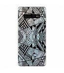 Coque Galaxy S10e geometrique noir transparente