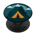 Camping Pop Mount Socket Night Art Work Mountain PopSockets PopGrip: Swappable Grip for Phones & Tablets PopSockets Adhesive PopGrip