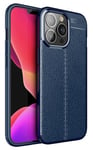 Apple iPhone 14 Pro Max Leather Texture Case Navy