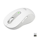 Logitech Signature M650 L Full Size Wireless Mouse - For Large Sized Hands, 2-Year Battery, Silent Clicks, Customisable Side Buttons, Bluetooth, for PC/Mac/Multi-Device/Chromebook - White