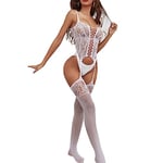 HTRUIYATY Sexy Femme Coquine Hot Collants Combinaison Ouverte RéSille Bodystocking Tenue Sexy Femme éRotique Catsuit Sous-Vêtements