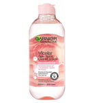 Garnier Micellar Rose Water Facial Cleanser For Dull Skin 400ml, Cleanse & Glow