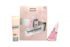 BRUNO BANANI WOMAN GIFT SET 30ML EDT + 50ML SHOWER GEL - WOMEN'S FOR HER. NEW