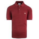 Lacoste Classic Fit Mens Burgundy Polo Shirt Cotton - Size X-Small