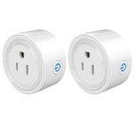 Pack Mini Smart Plug, WiFi-pistoke Toimii Apple HomeKitin/Sirin/Alexan/Google Homen kanssa, Kaukosäätimen/ääniohjauksen Smart Socket ajastintoiminnolla, 10A, vain 2.4G WiFi, Keskitin ei vaadita, FCC/CE/Rohs