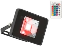 Knightsbridge 230V IP65 50W RGB LED Black Die-Cast Aluminium Floodlight, 50 W