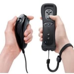 QUMOX Manette Wiimote Noire - Wii Nunchunk - Compatible pour wii-Manettes compatible