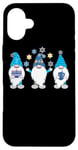 Coque pour iPhone 16 Plus Nains de jardin Hanukkah Shalom - Chapeaux bleus