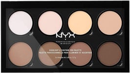 NYX Professional Makeup Highlight & Contour Pro Palette, Powder Contour Kit, Ei