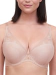 Passionata Womens Maddie Plunge T-Shirt Bra - Nile Green - Pink Nylon - Size 34C