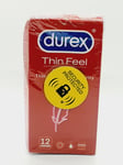 Durex Thin Feel Condoms 12 Pack New Sealed Exp 03/25