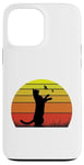 Coque pour iPhone 13 Pro Max T-shirt rétro chat et papillons