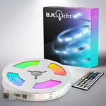 B.K.Licht I Bande LED USB 5 m I Bande lumineuse I Bande LED RGB I Bande à changement de couleur I Guirlande lumineuse colorée I Bande télécommandée I Bande lumineuse autocollante