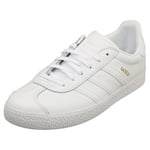 adidas Gazelle Kids Casual Trainers in White - 3 UK