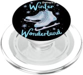 Ice Skating In A Winter Wonderland Figure Skater Christmas PopSockets PopGrip for MagSafe