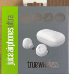 Juice Airphones Ultra True Wireless Earphones Bluetooth Ear Buds White