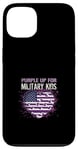 iPhone 13 Purple Up For Military Kids Heart America Military Child Case