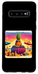 Coque pour Galaxy S10 Ananas Djs At Seaside Celebration. Dj Turntables colorées